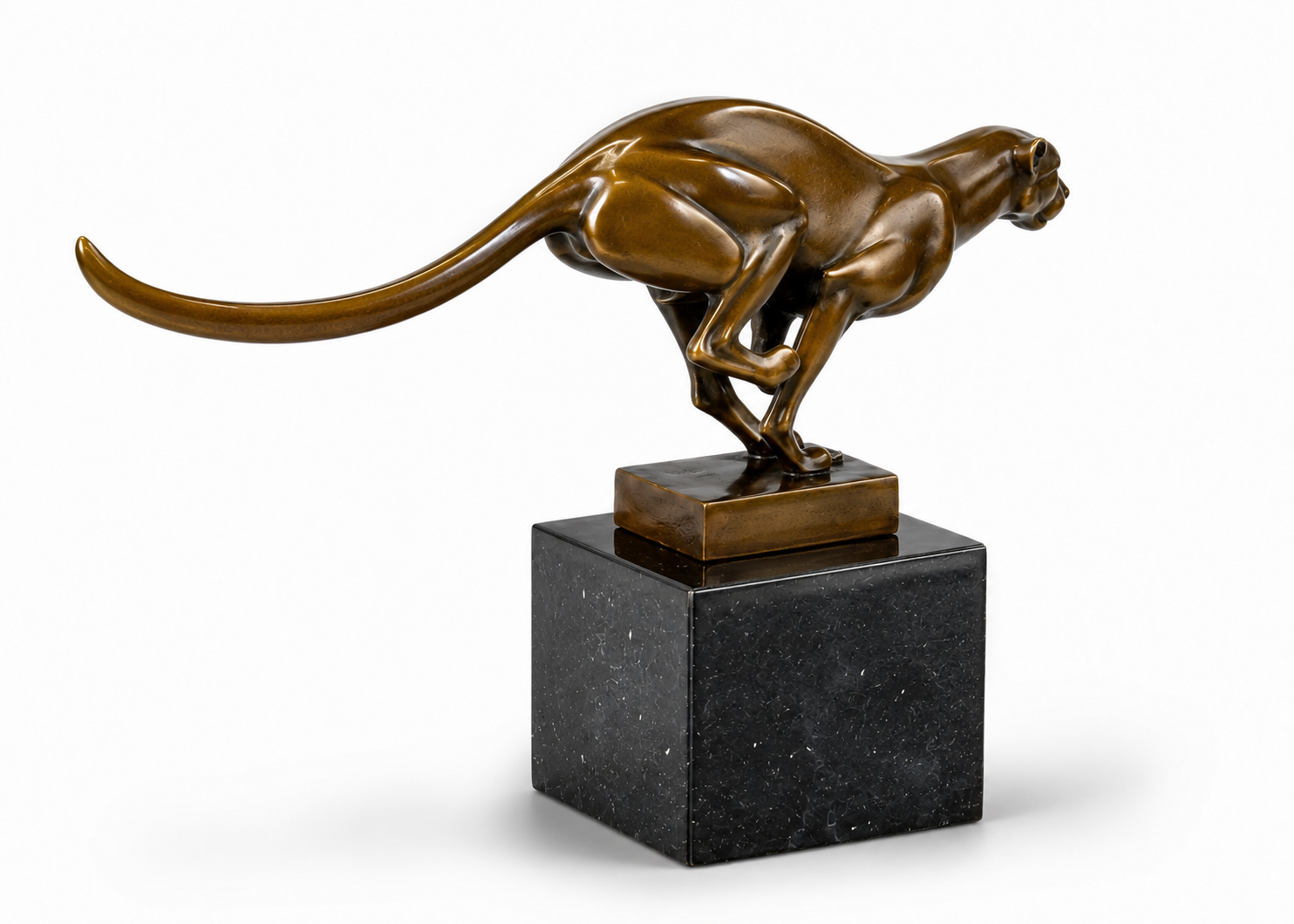 Running Cougar | Handcrafted Bronze Decor | Unique Home Accent