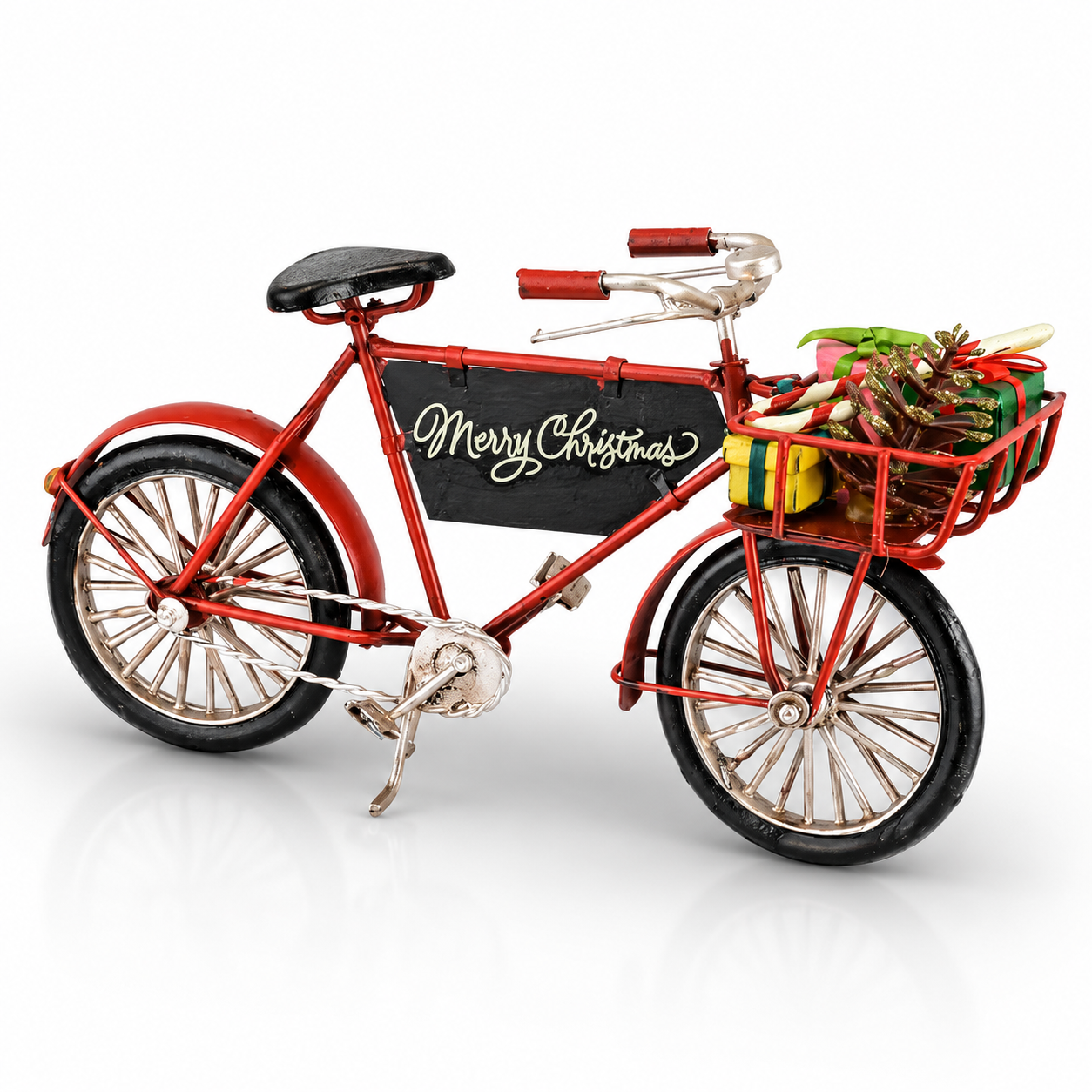 Tin Model of a Bicycle in Christmas Style | Tin & Model Collectibles