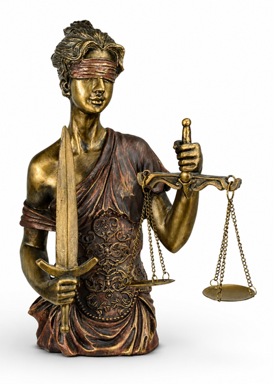 Polyresin Buste of Lady Justice | Handcrafted Decor | Unique Home