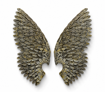 Pair of Wall-mount Angel Wings | Handcrafted Decor | Unique Home