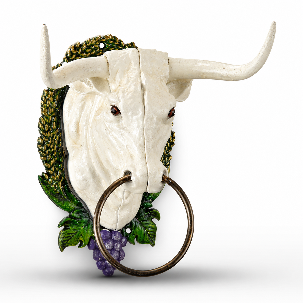 Cow Head Wall-Mounted Towel Ring | Animal Sculptures | Home Decor