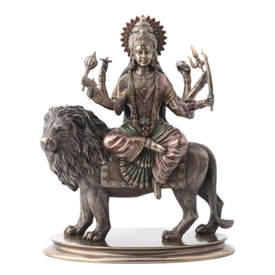 Durga Riding on Lion | Mythology & Deity Sculptures | Home Decor