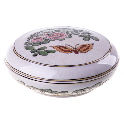 Porcelain Art Nouveau box | Handcrafted Ceramic Decor | Unique Home
