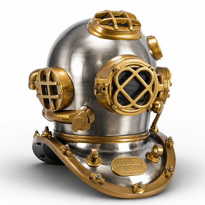 Brass Vintage Diving Helmet – 50 cm