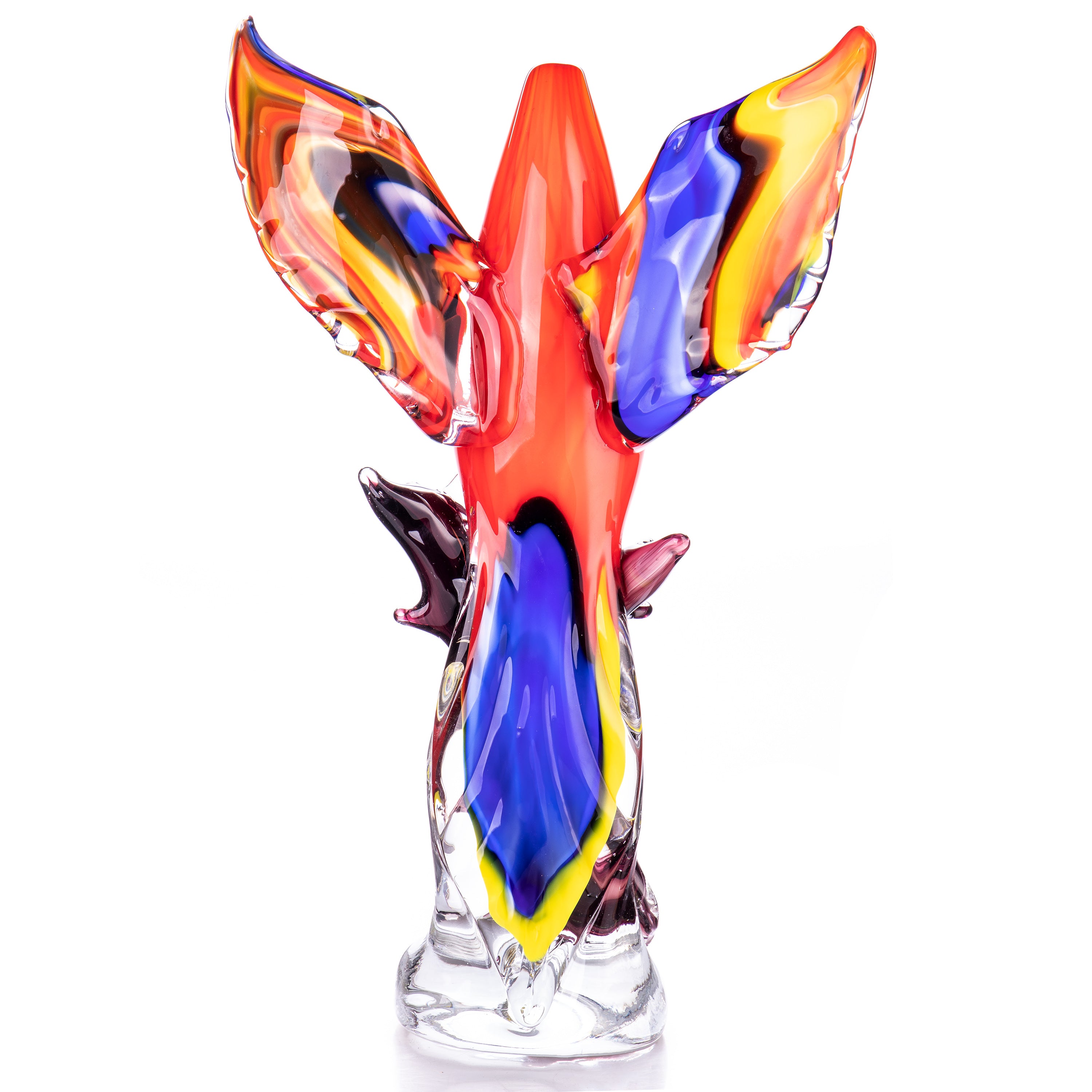 Murano Style Glass Parrot Sculpture