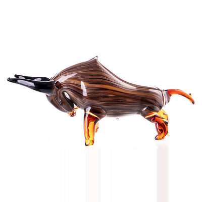 Murano style glass bull | Handcrafted Glass Decor | Unique Home Accent