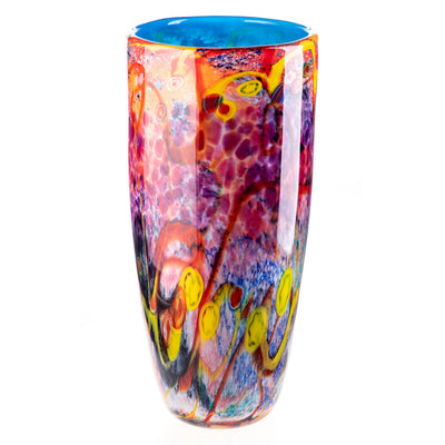 Murano Style Glass Vase – Tall Decorative Art Glass
