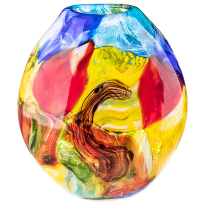 Murano style glass vase | Handcrafted Glass Decor | Unique Home Accent
