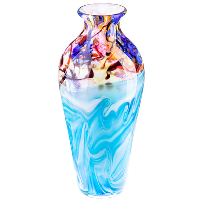 Murano style glass vase | Handcrafted Glass Decor | Unique Home Accent