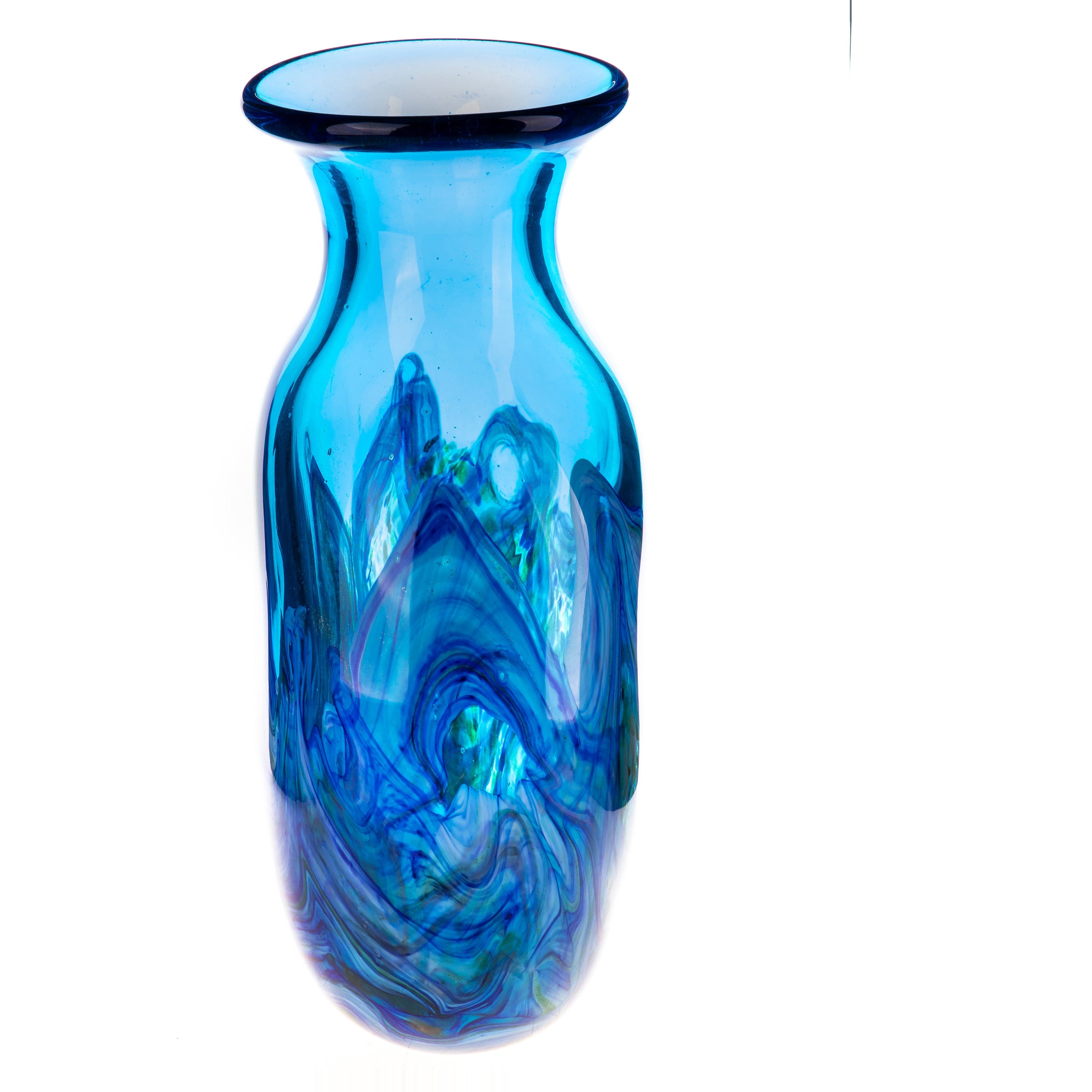 Murano style glass vase | Handcrafted Glass Decor | Unique Home Accent