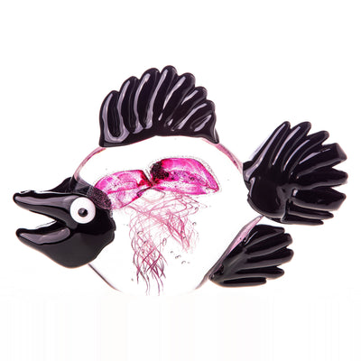Murano style glass fish with jellyfish | Handcrafted Glass Decor