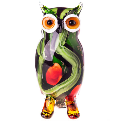Murano style glass owl | Handcrafted Glass Decor | Unique Home Accent