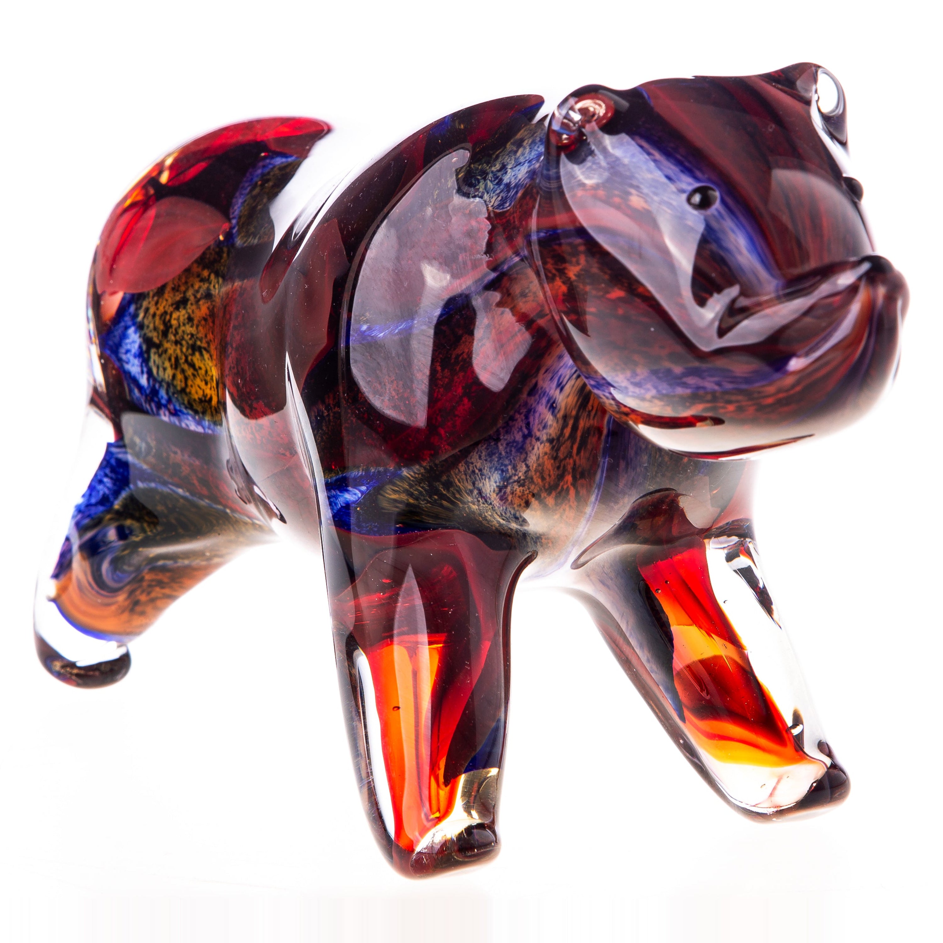 Murano style glass bear | Handcrafted Glass Decor | Unique Home Accent
