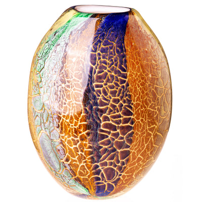 Murano style glass vase | Handcrafted Glass Decor | Unique Home Accent