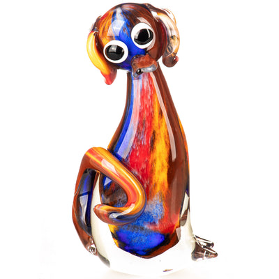 Murano Style Glass Dog Figurine