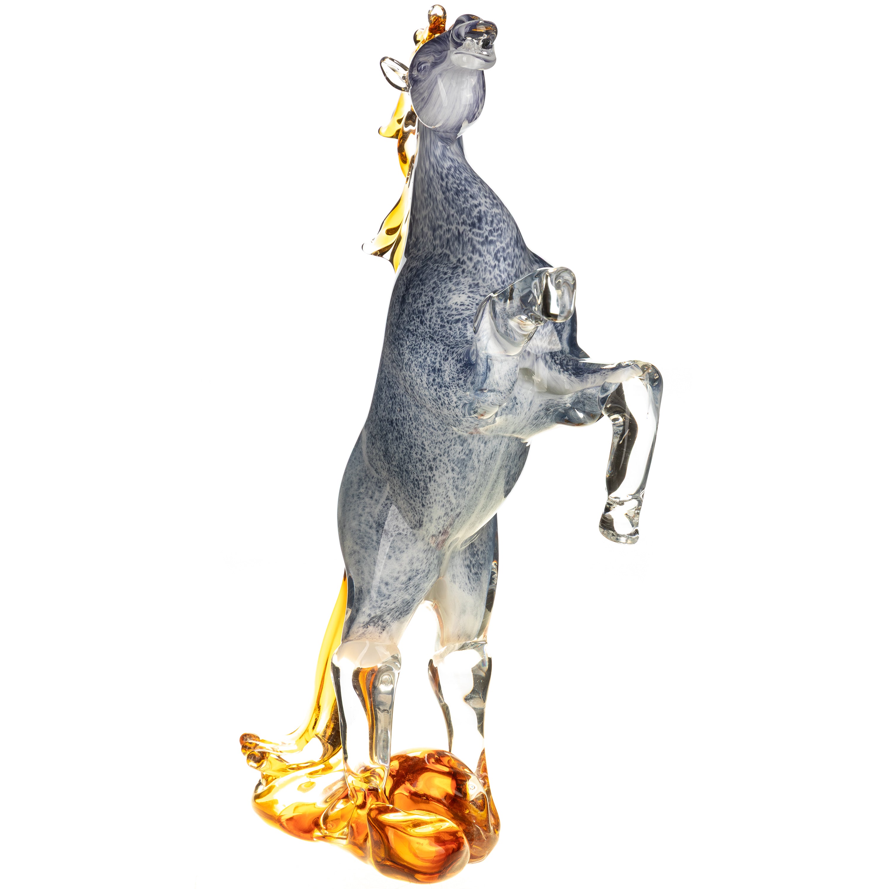 Murano Style Glass Horse Sculpture