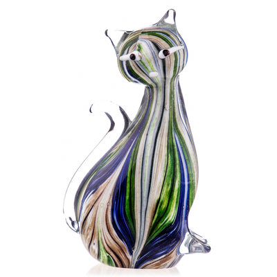 Murano Style Glass Cat Figurine – Small