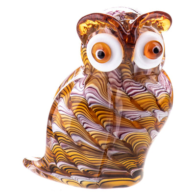 Murano style glass owl | Handcrafted Glass Decor | Unique Home Accent