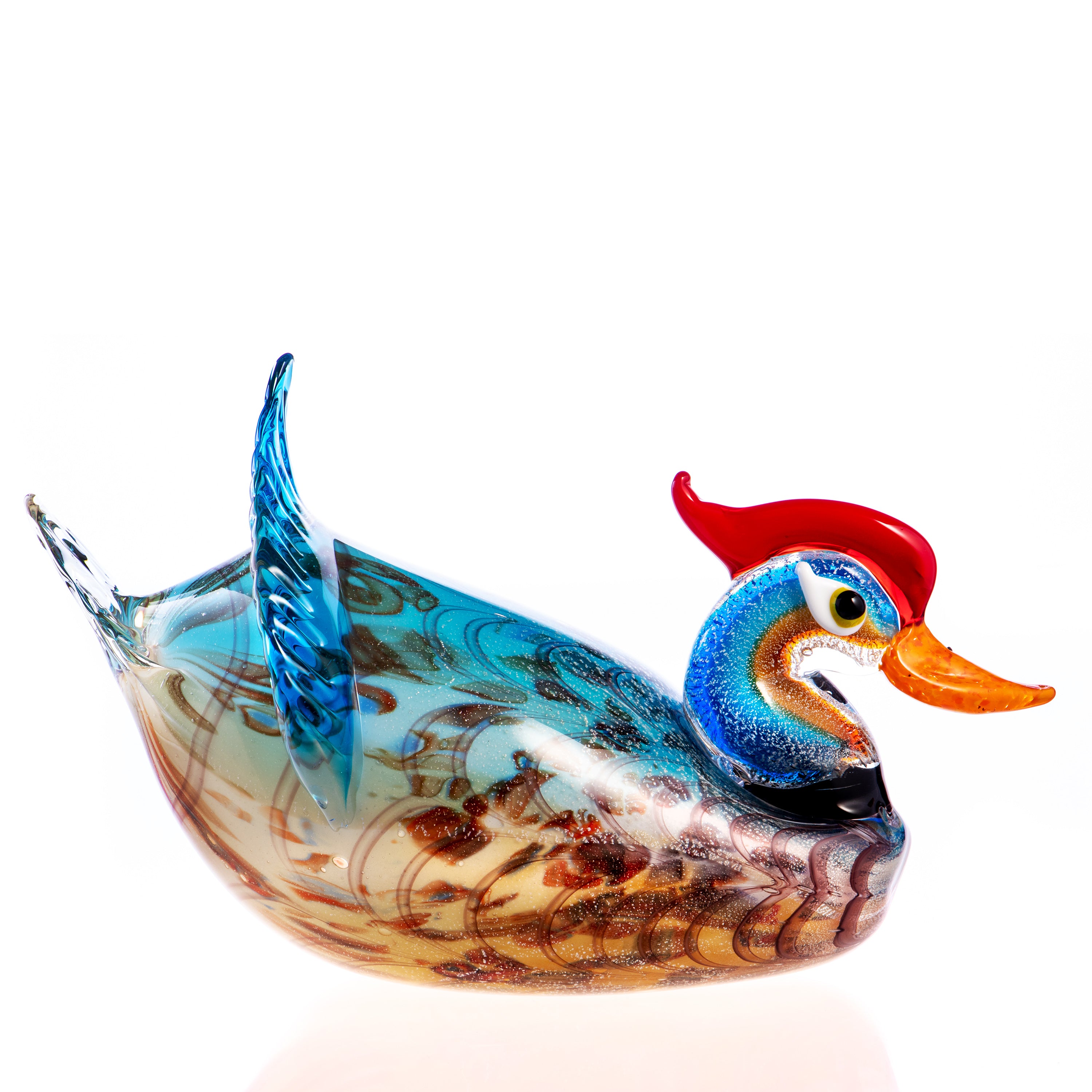 Murano Style Glass Duck Sculpture – view 1