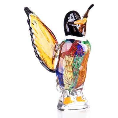 Murano style glass duck | Handcrafted Glass Decor | Unique Home Accent