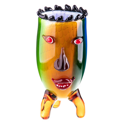 Murano style glass vase | Handcrafted Glass Decor | Unique Home Accent