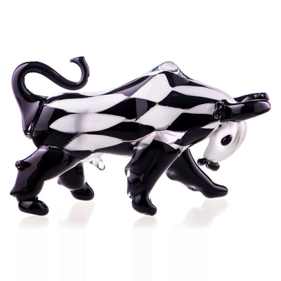 Murano style glass bull | Handcrafted Glass Decor | Unique Home Accent
