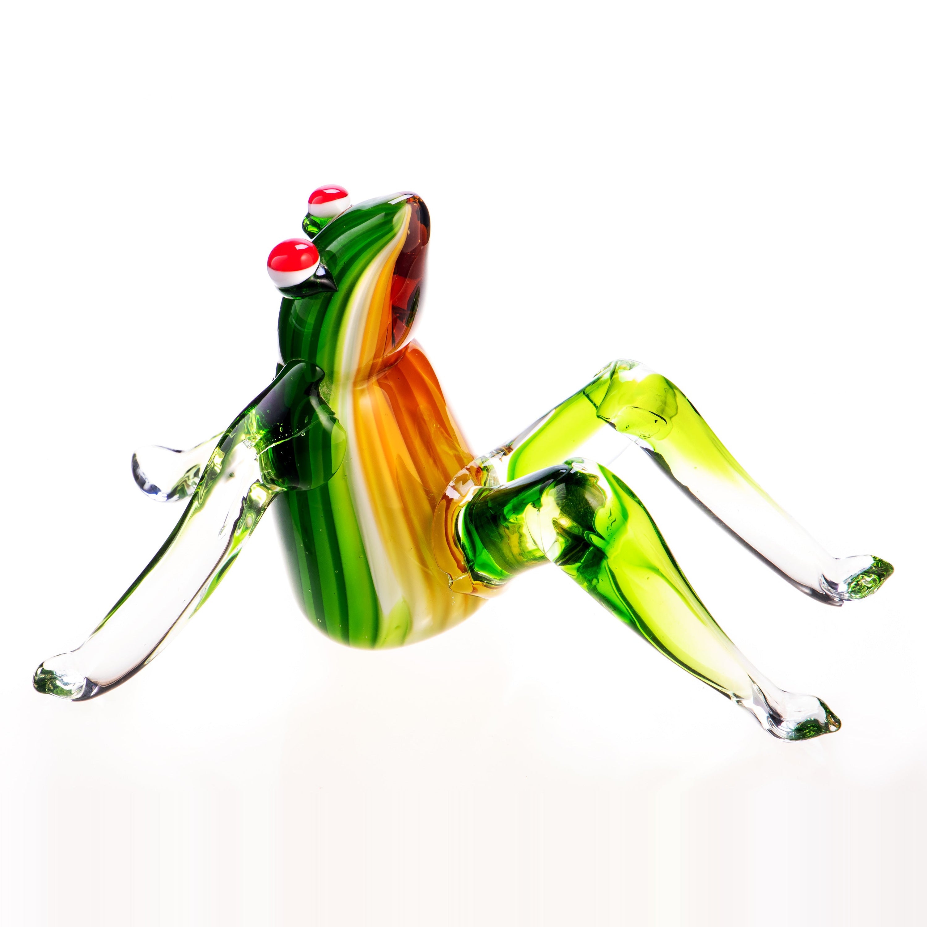 Murano style glass frog | Handcrafted Glass Decor | Unique Home Accent