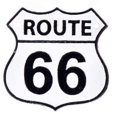 Cast iron sign Route 66 | Handcrafted Cast Iron Decor | Unique Home
