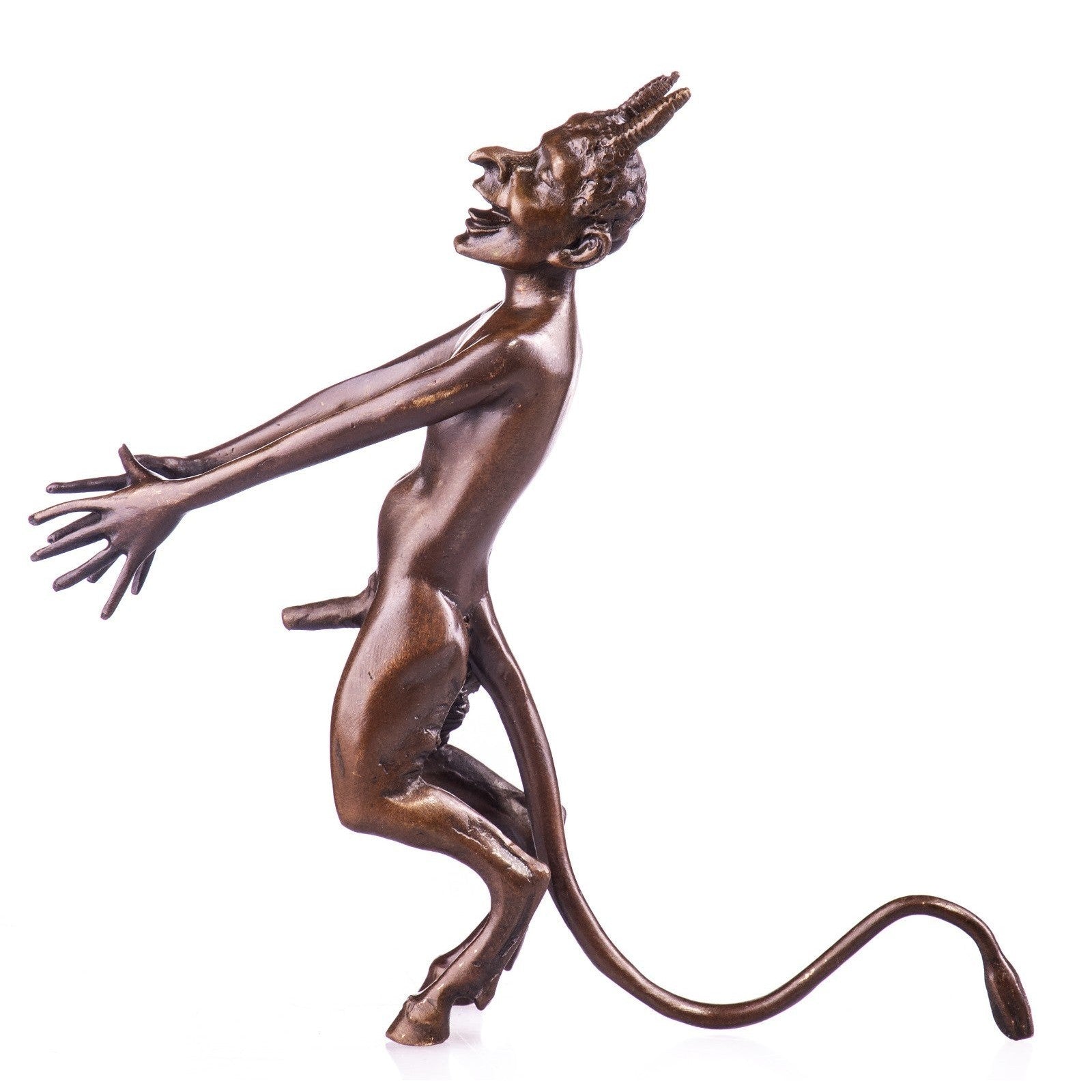 Grotesque Satyr by Franz von Stuck Erotic Bronze Fantasy Sculpture