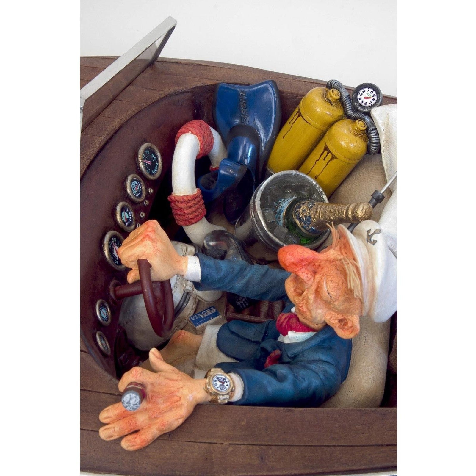 Guillermo Forchino The Playboy Comic Art Speed Boat Sculpture FO85048