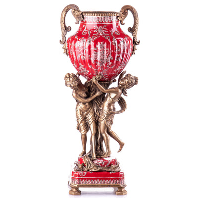 Porcelain with bronze vase | Handcrafted Ceramic Decor | Unique Home