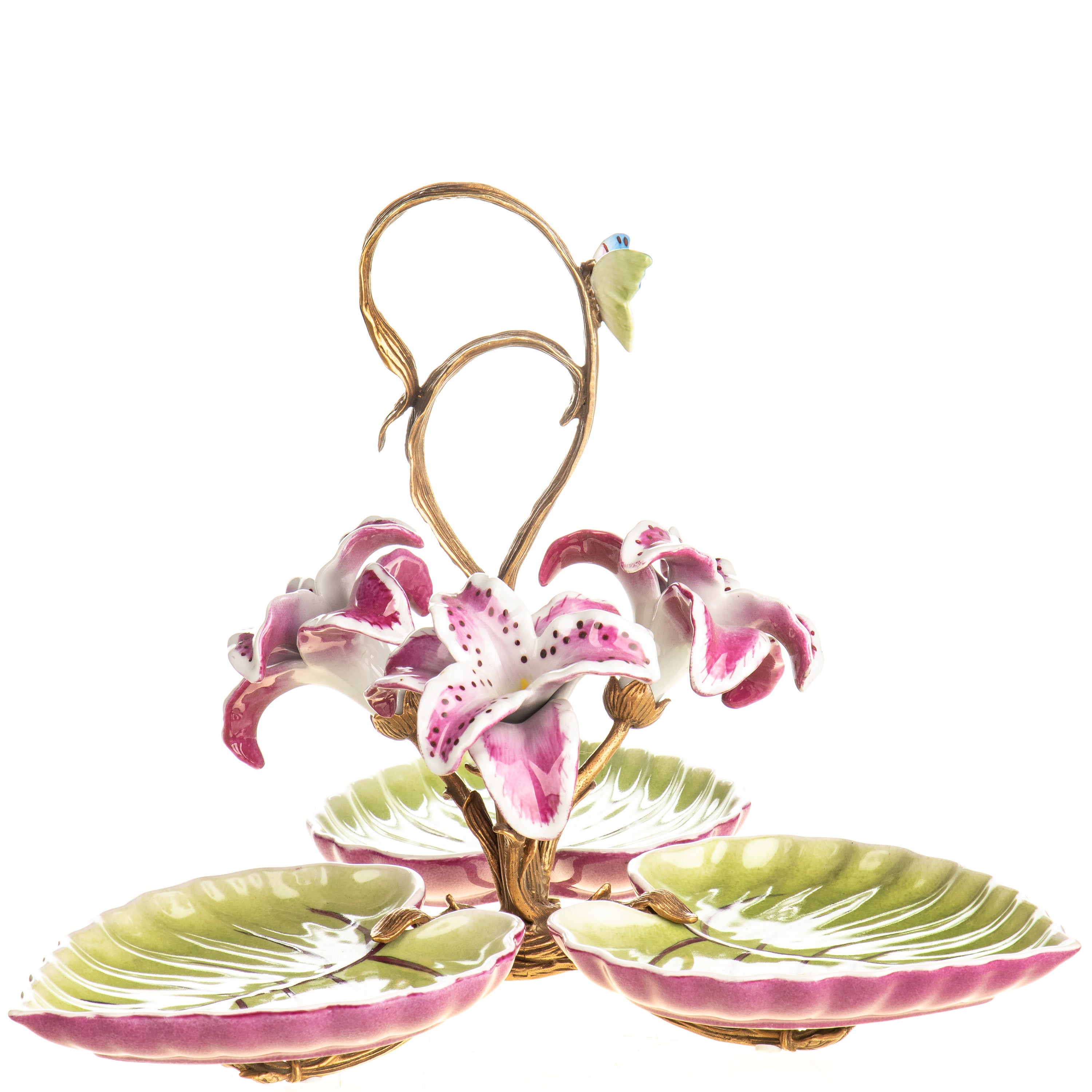 Porcelain Centerpiece Bowl with Bronze Mounts