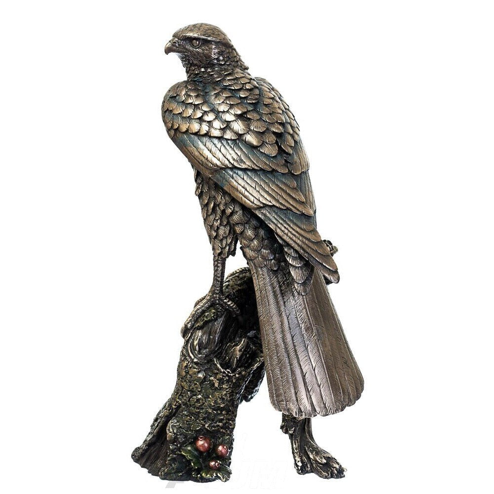 Hawk Bronzed Statue Figurine .Wild Birds Statue.Hawk.Eagle