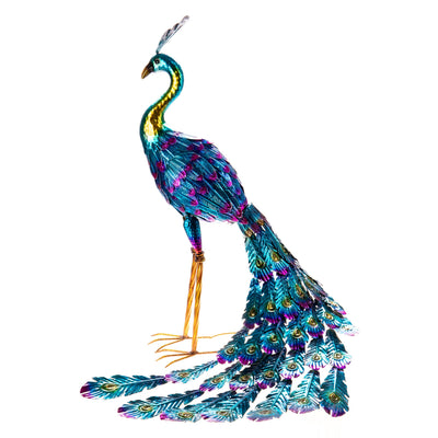 Metal garden figure peacock | Handcrafted Garden Decor | Unique Home
