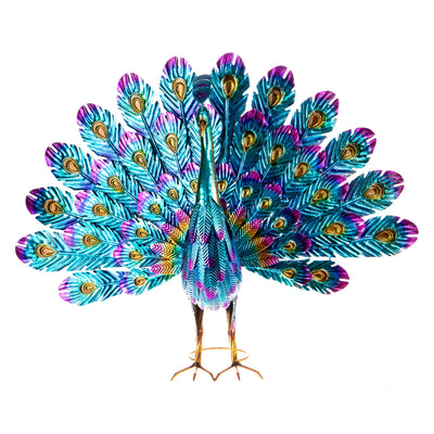 Metal garden figure peacock | Handcrafted Garden Decor | Unique Home