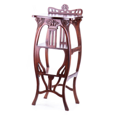 Mahogany side table | Handcrafted Wood Decor | Unique Home Accent