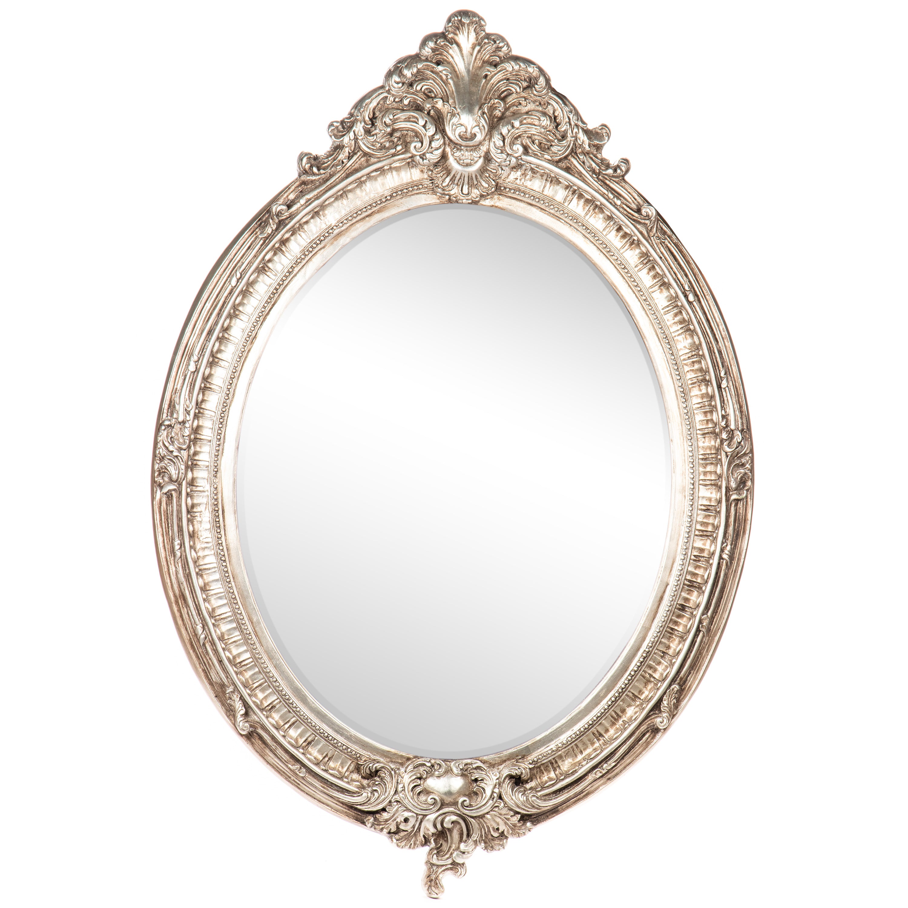 Large Wall Mirror with Baroque Resin Frame, Champagne