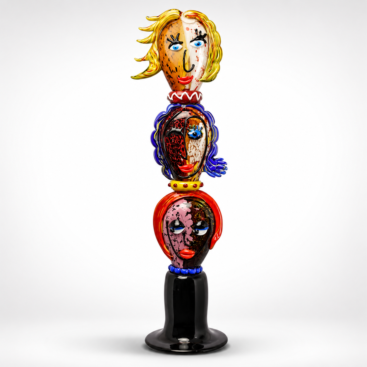 Murano Style Glass Totem – Black Base