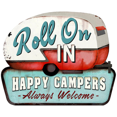 Embossed Tin Sign "Roll On Inn" | Handcrafted Home Decor