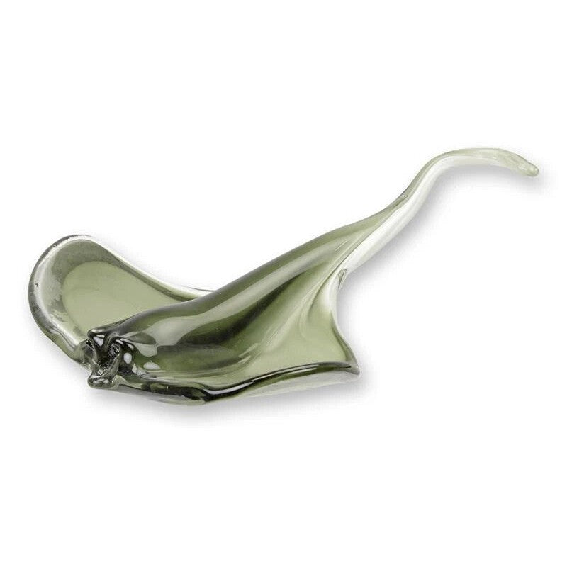 Murano Style Glass Manta Ray Double Candy Server, Glass & Murano Decor