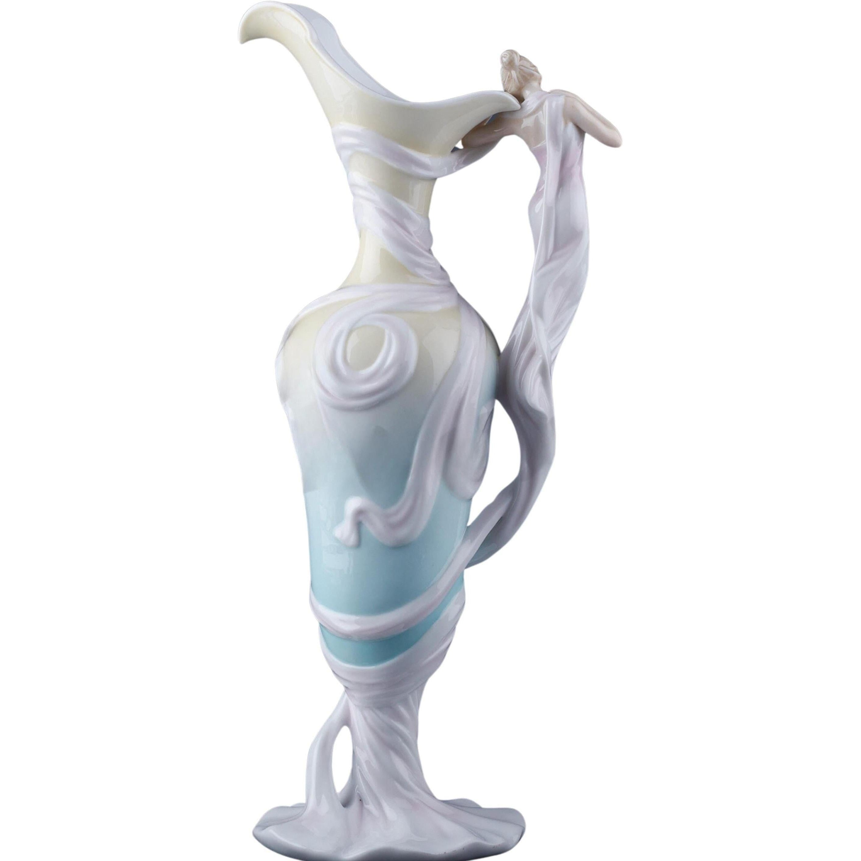 Maiden In Long Dress Porcelain Ewer | Vases & Bowls | Home Decor