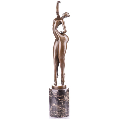Modern Bronze Sculpture of a Female Dancer, Dancer & Performance Sculp