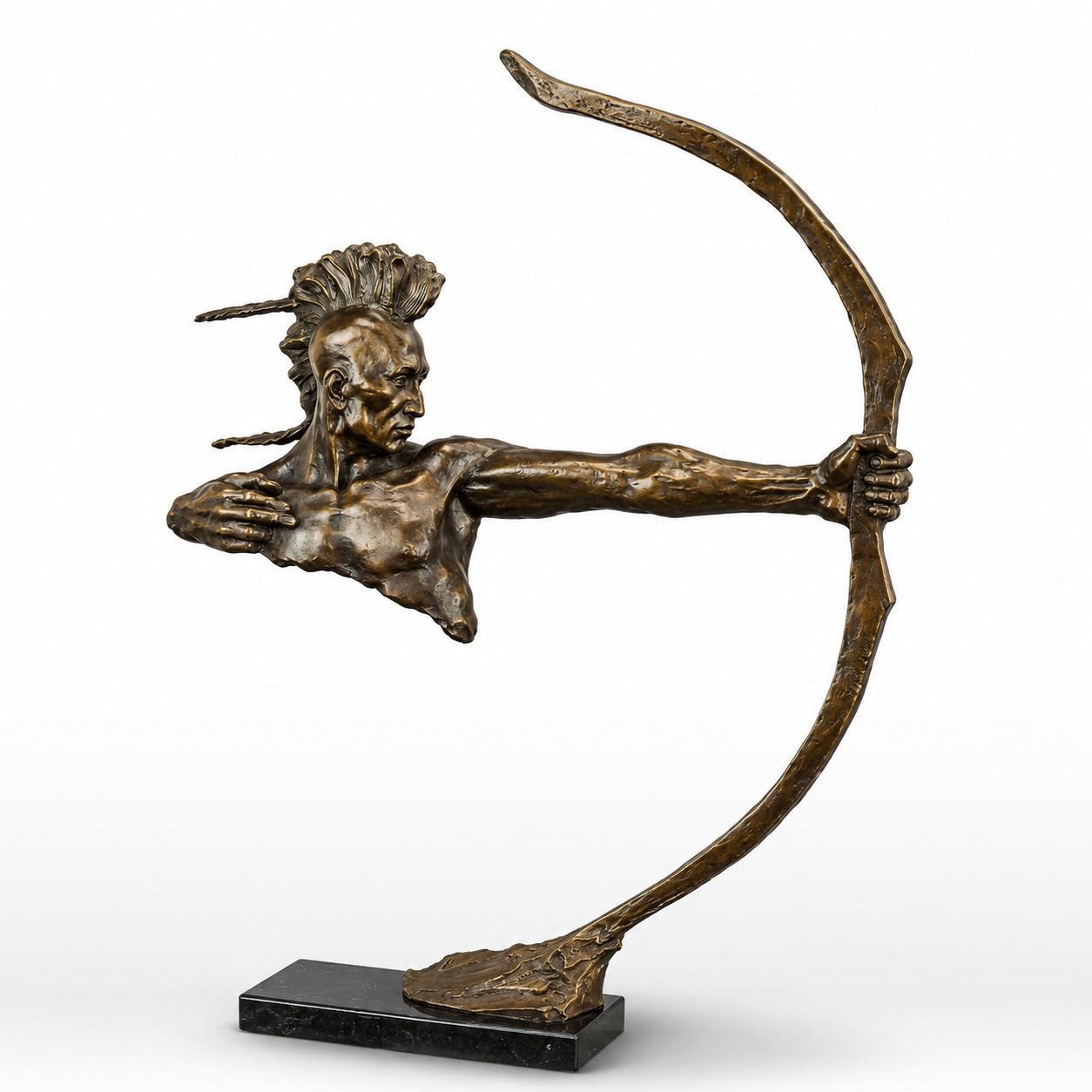 Mohawk Warrior with Bow | Figurines & Statues | Home Decor