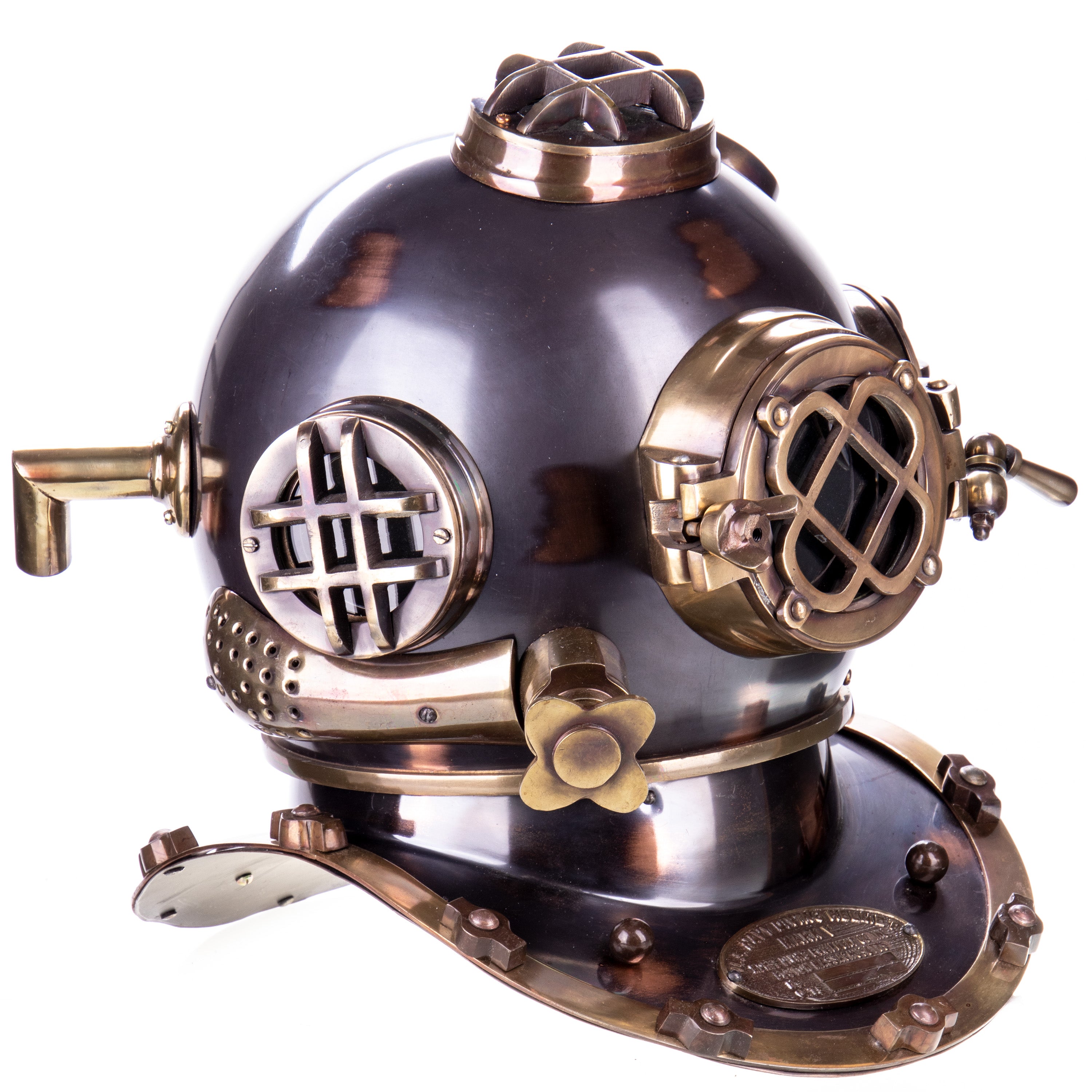 Aluminium Diving Helmet – Nautical Decor Replica – view 3