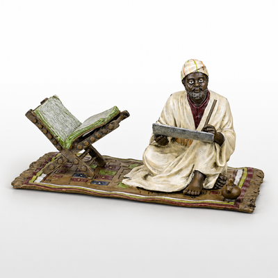 Koran Scribe | Handcrafted Bronze Decor | Unique Home Accent