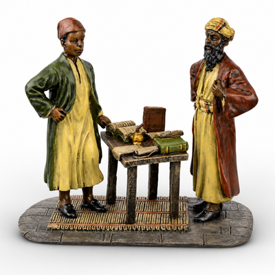 Two Arab Scribes | Handcrafted Bronze Decor | Unique Home Accent