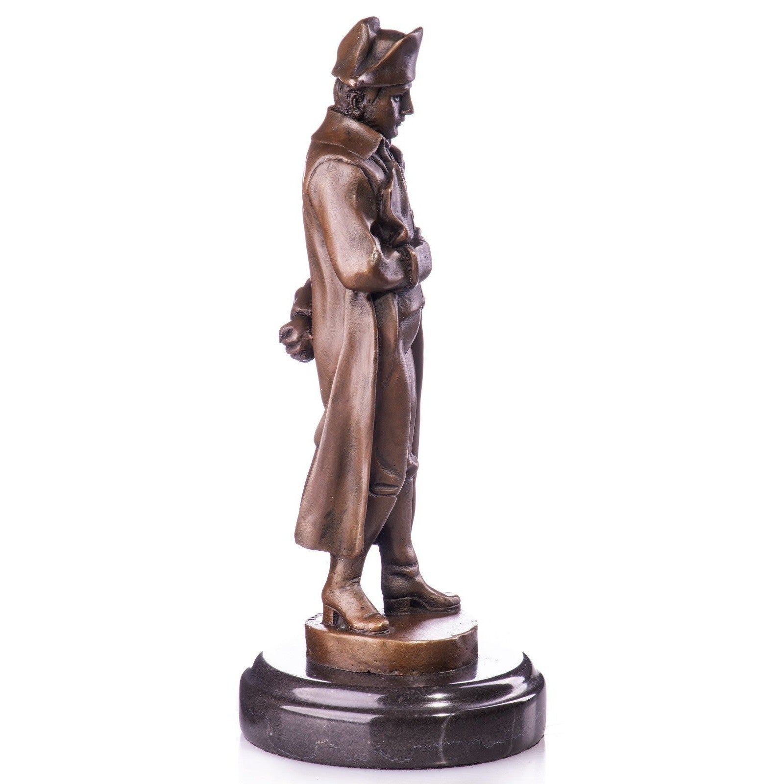 Napoleon Bonaparte Bronze Figurine on Marble Base, Figurines & Statues