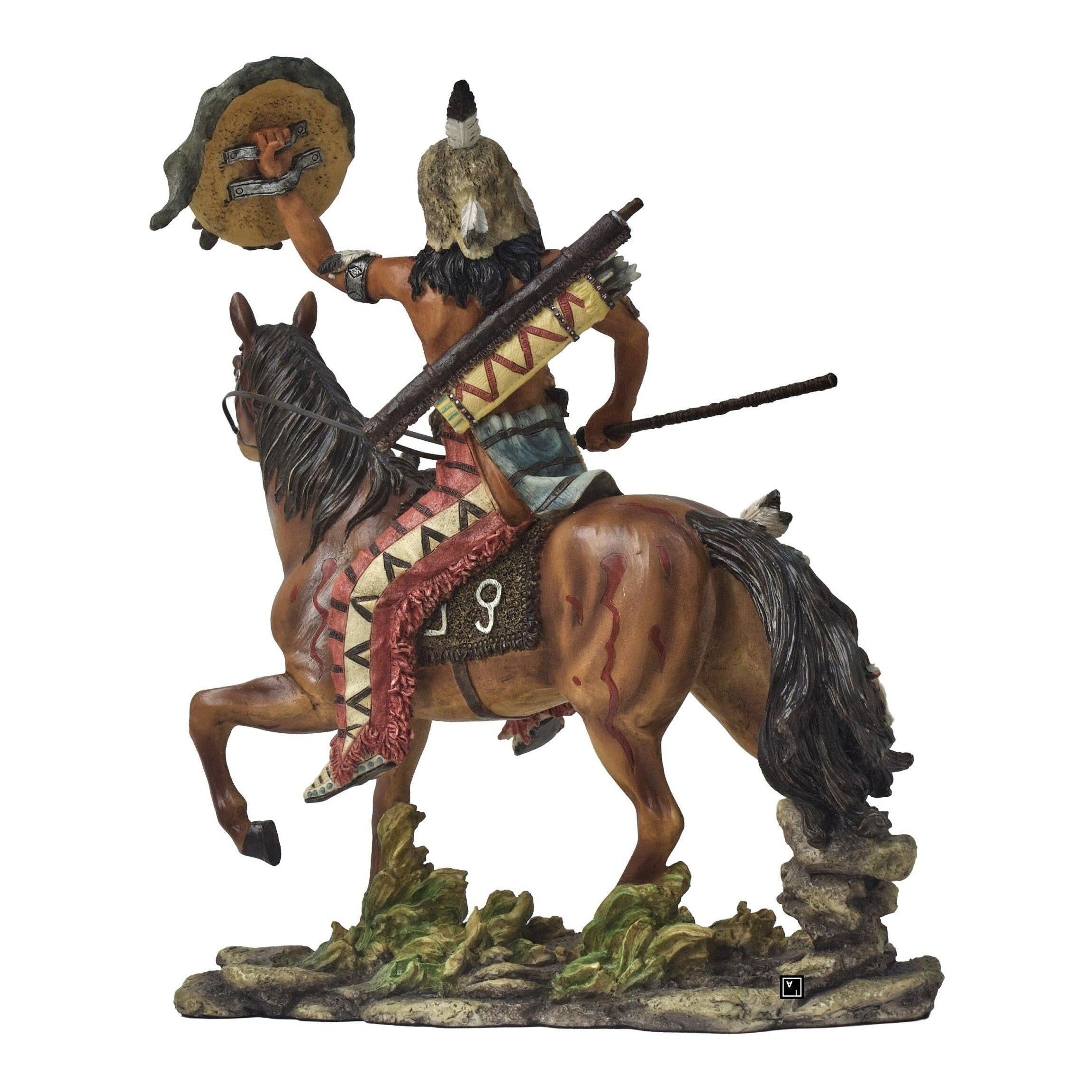 Native Indian riding Horse | Animal Sculptures | Home Decor