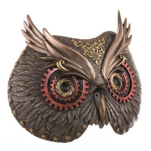 Owl Wall Mask | Animal Sculptures | Home Decor | Handcrafted