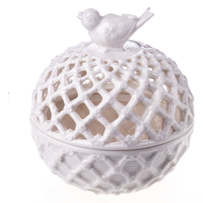Ceramic box with bird | Handcrafted Ceramic Decor | Unique Home Accent